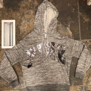 Grey VS Pink Bling Hoodie